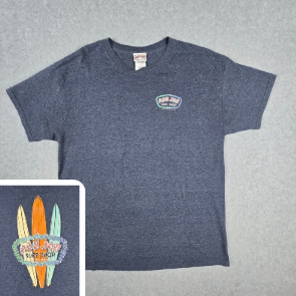 Ron Jon Surf Shop Cocoa Beach FL Large Heathered Navy Crewneck T Shirt
